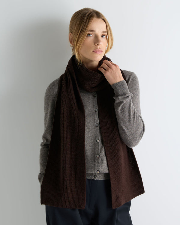 Unisex Ribbed Cashmere Scarf 3