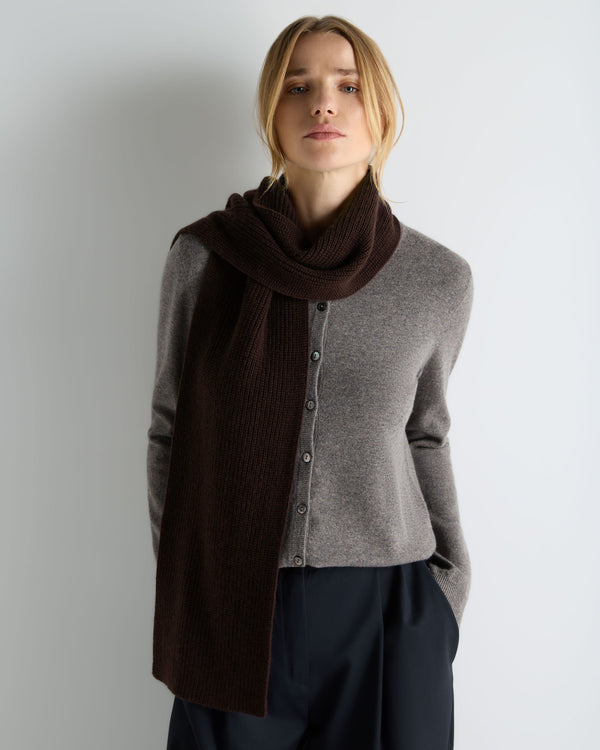 Unisex Ribbed Cashmere Scarf 5