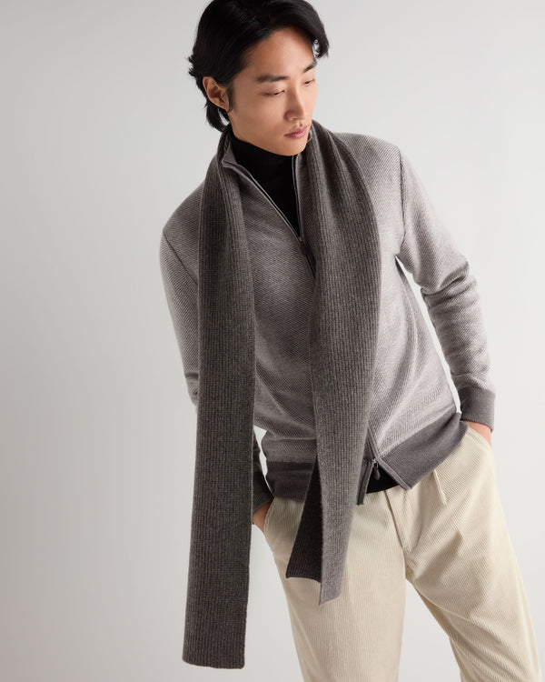 Unisex Ribbed Cashmere Scarf 5