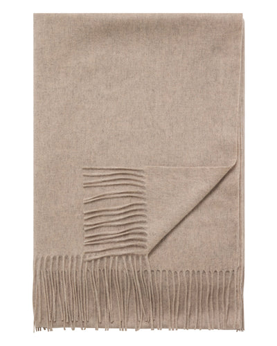 N.Peal Unisex Woven Cashmere Blanket Oatmeal Brown