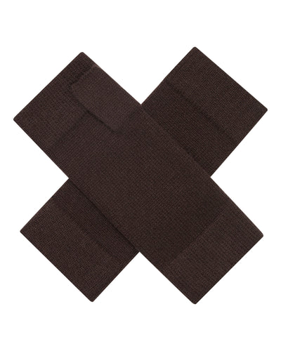 N.Peal Unisex Fingerless Cashmere Gloves Redwood