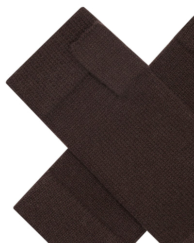 N.Peal Unisex Fingerless Cashmere Gloves Redwood