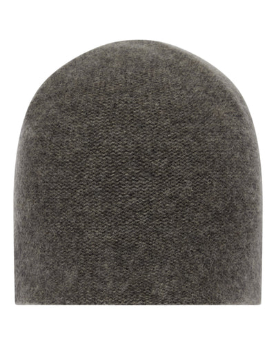 N.Peal Unisex Double Layer Cashmere Beanie Wood Smoke Brown