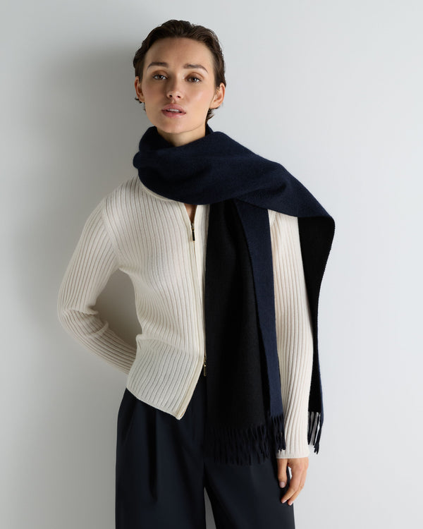 Unisex Doubleface Woven Cashmere Scarf 2