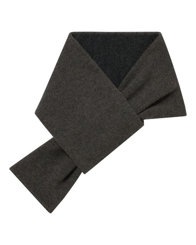 N.Peal Men's Two Tone Small Cashmere Scarf Grey Moss