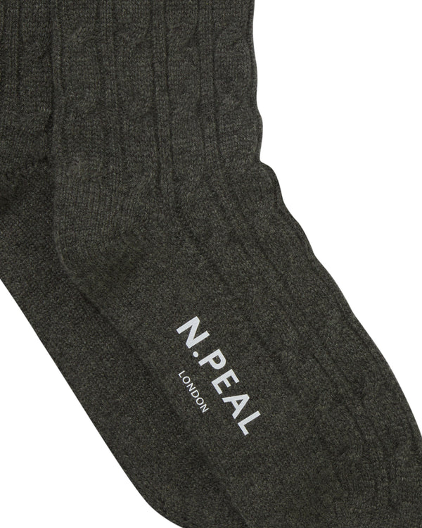 Women's Cable Cashmere House Socks  2
