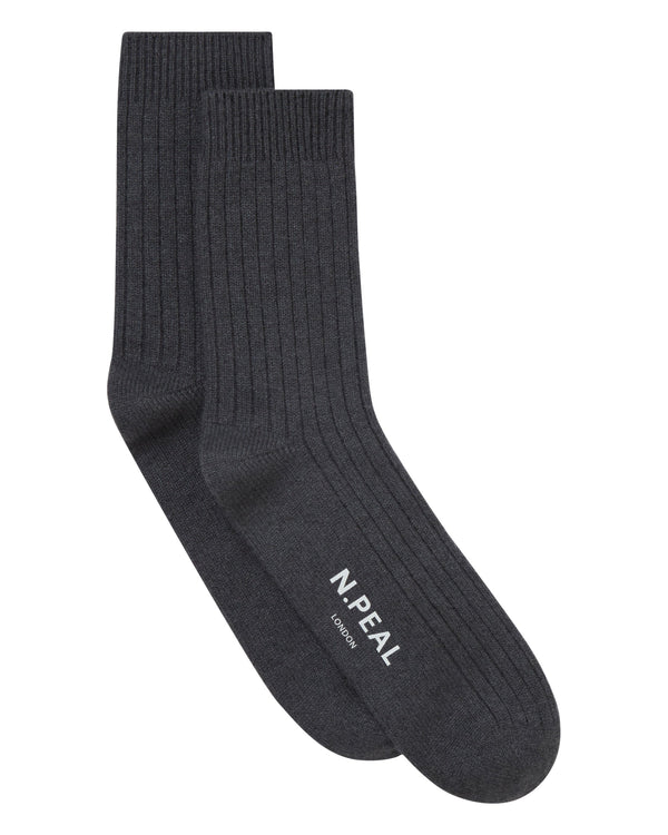Men's Rib Cashmere House Socks 1