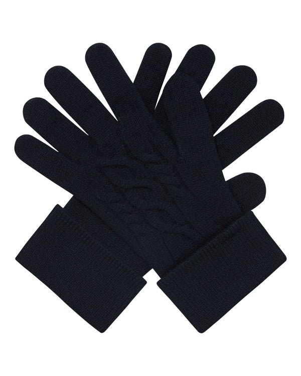 Women's Cable Cashmere Gloves 1