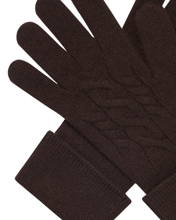 Women's Cable Cashmere Gloves 2