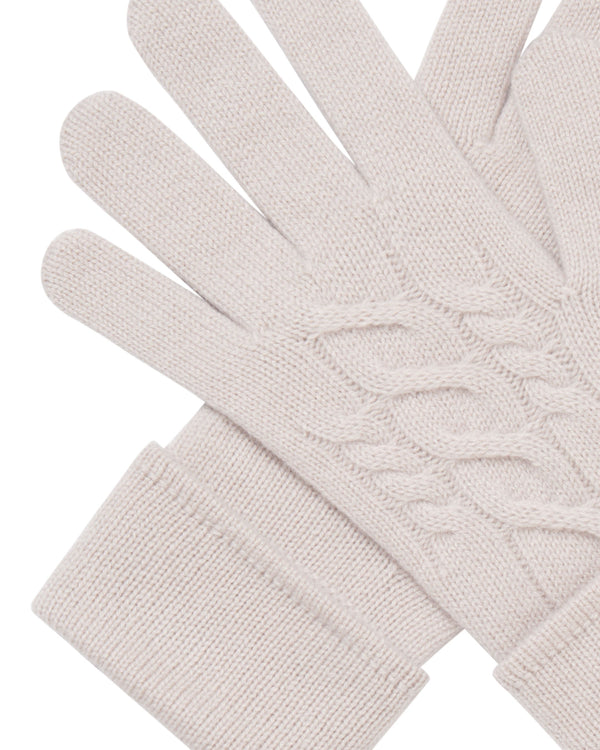 Women's Cable Cashmere Gloves 2