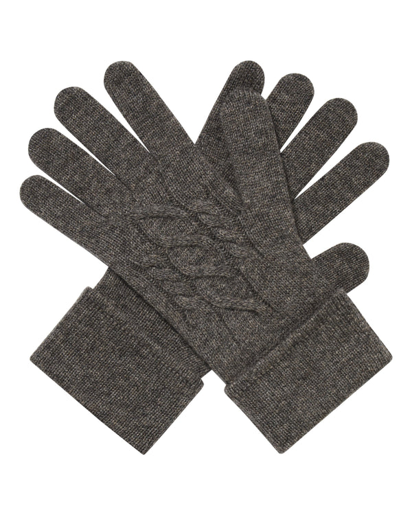 Women's Cable Cashmere Gloves 1