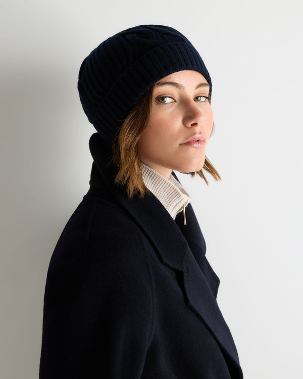 Women's Cable Rib Cashmere Hat 3