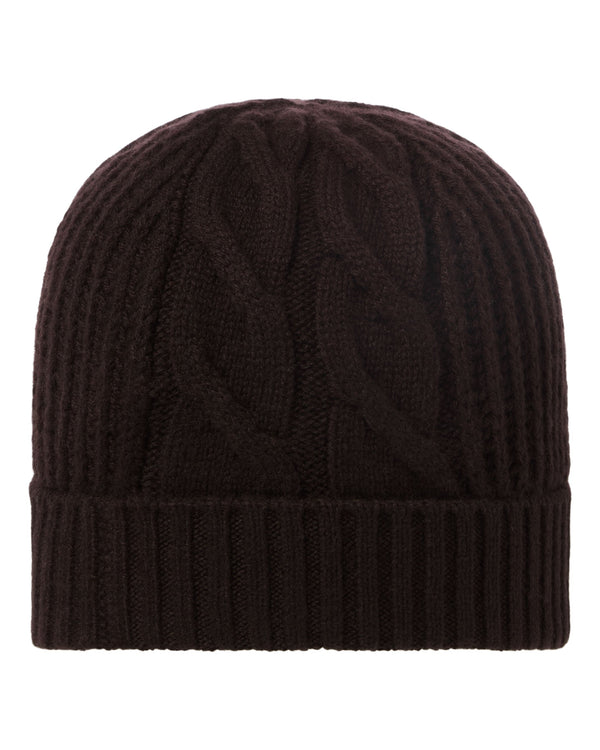 Women's Cable Rib Cashmere Hat 1