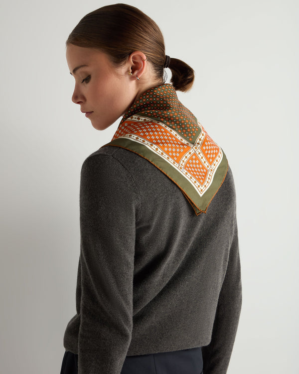 Women's Geometric Silk Foulard 2