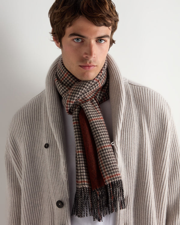Unisex Cashmere Check Scarf 4