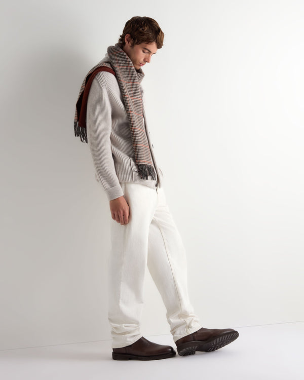 Unisex Cashmere Check Scarf 6