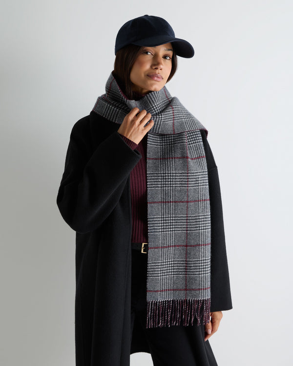 Unisex Cashmere Check Scarf 2