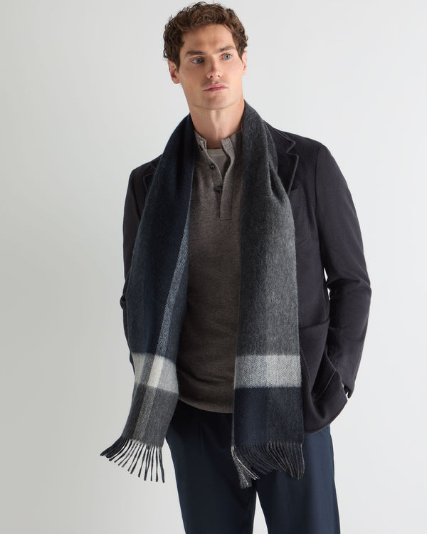 Unisex Cashmere Check Scarf 5