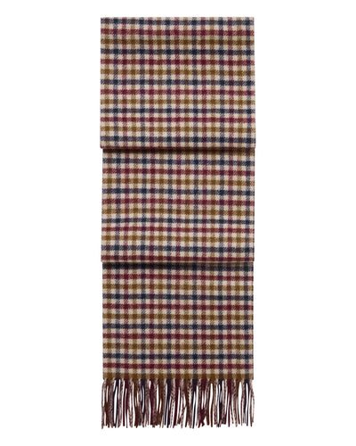 N.Peal Unisex Cashmere Check Scarf Purple