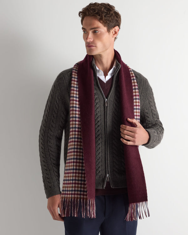 Unisex Cashmere Check Scarf 3