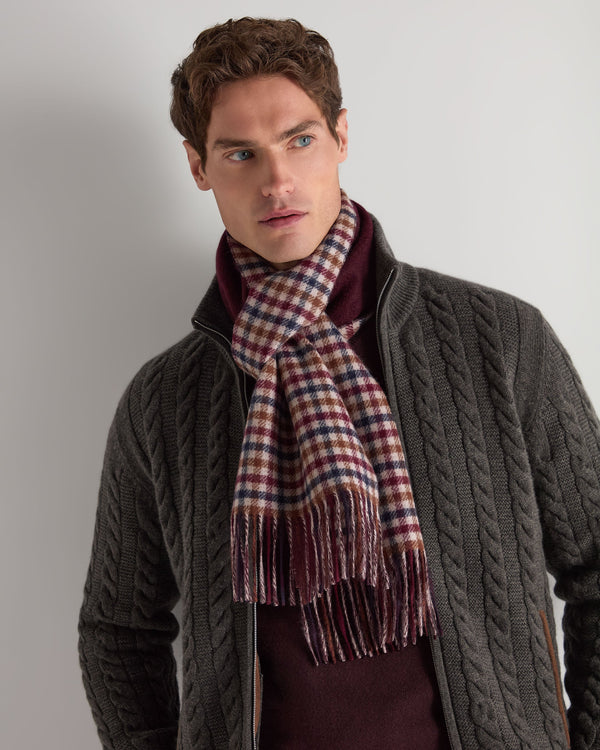 Unisex Cashmere Check Scarf 5