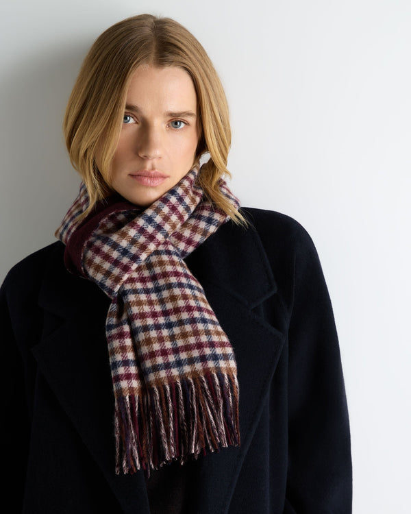 Unisex Cashmere Check Scarf 4