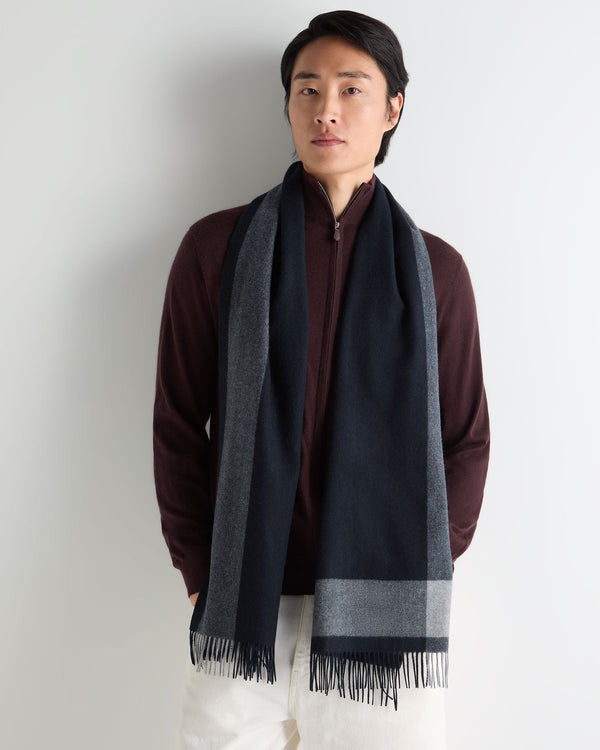 Unisex Cashmere Stripe Scarf 5