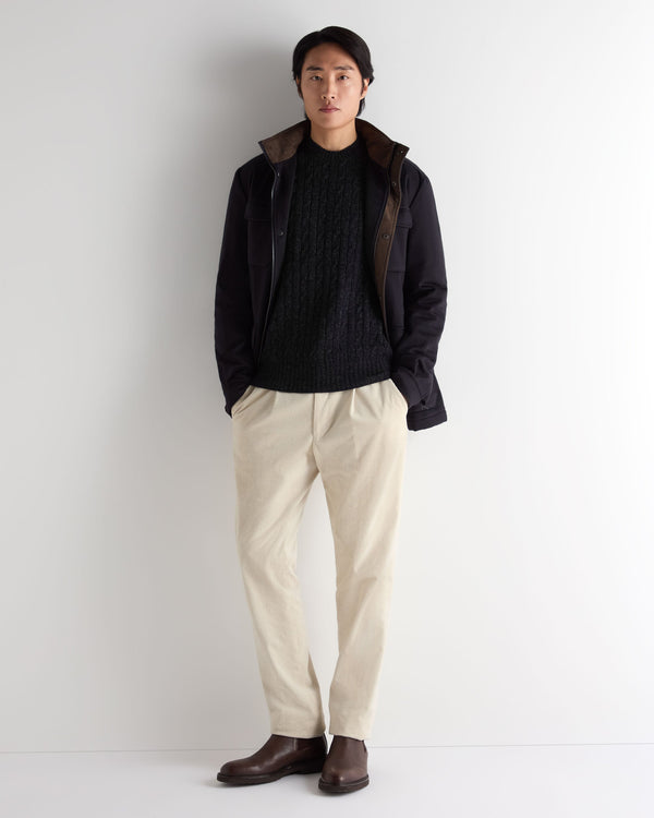 Men's Thames Cable Round Neck Cashmere Jumper 3