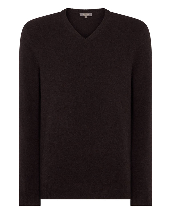 Men's Burlington V Neck Cashmere Jumper 2