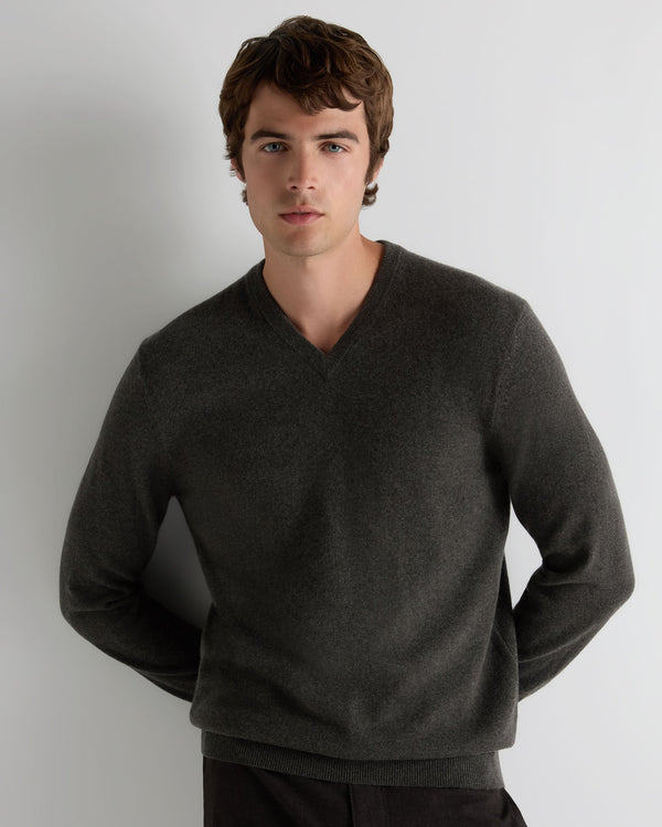 Men's Burlington V Neck Cashmere Jumper  1