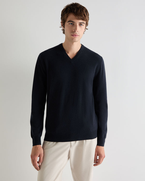 Men's Burlington V Neck Cashmere Jumper 1