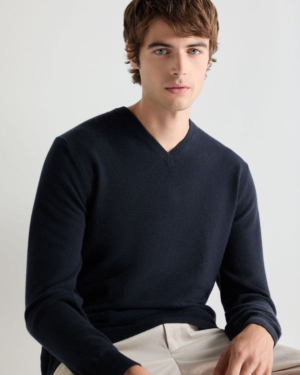 Men's Burlington V Neck Cashmere Jumper 5