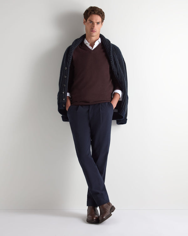 Men's Burlington V Neck Cashmere Jumper 3