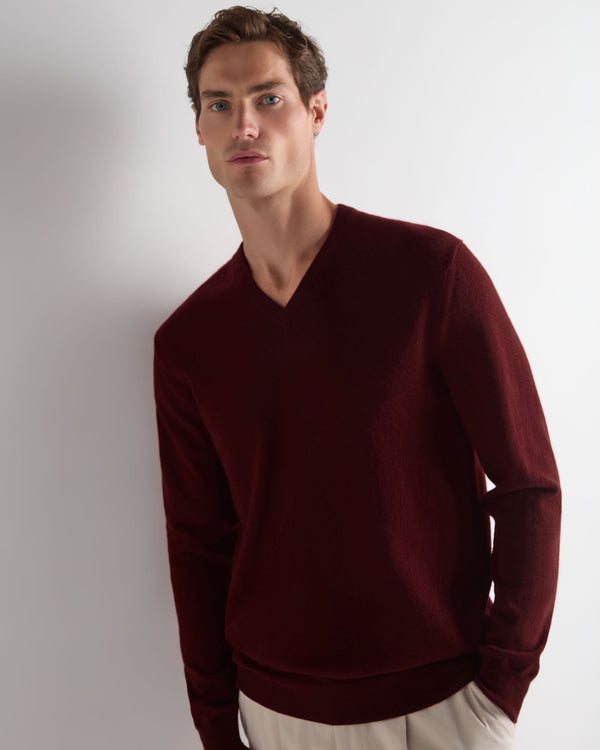 Men's Burlington V Neck Cashmere Jumper 1