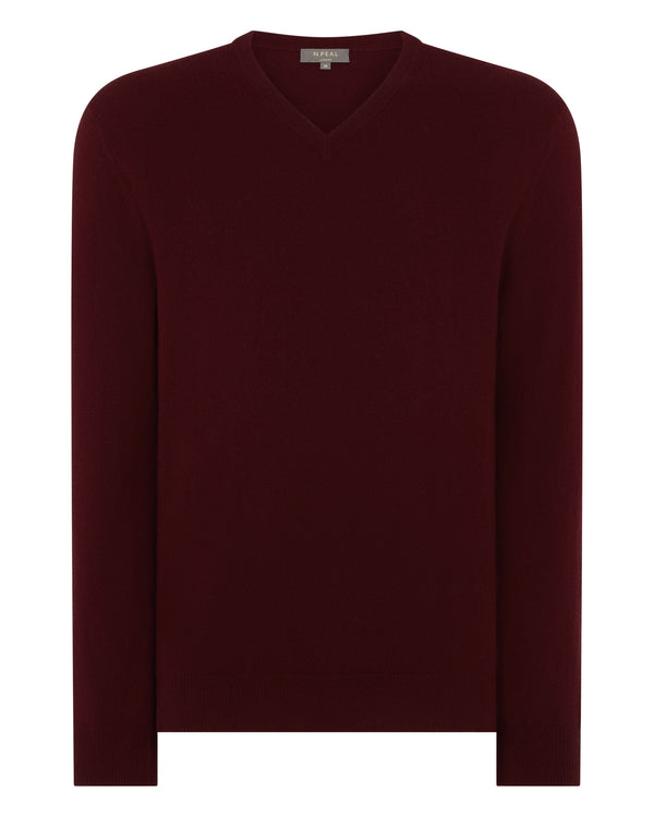 Men's Burlington V Neck Cashmere Jumper 2