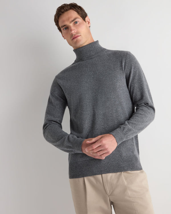 Men's Trafalgar Roll Neck Cashmere Jumper 1