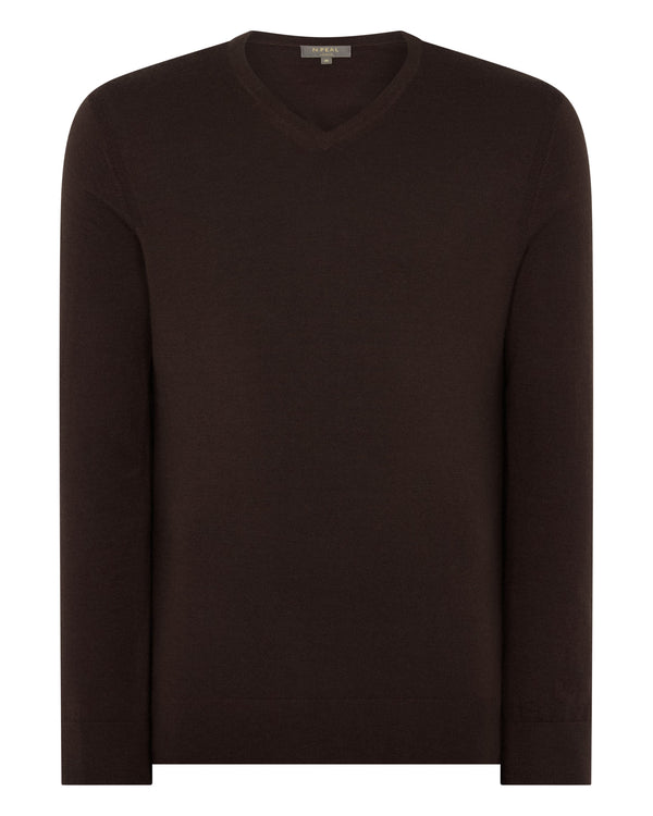 Men's Conduit Fine Gauge Cashmere V Neck Jumper 2