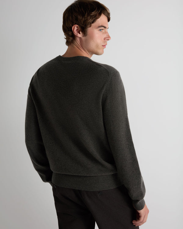 Men's Oxford Round Neck Cashmere Jumper  4