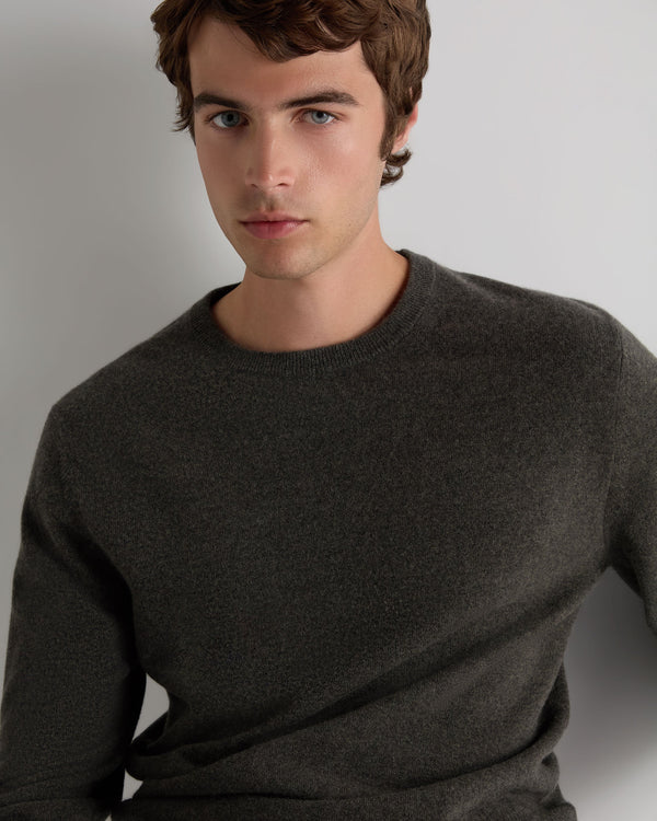 Men's Oxford Round Neck Cashmere Jumper  5