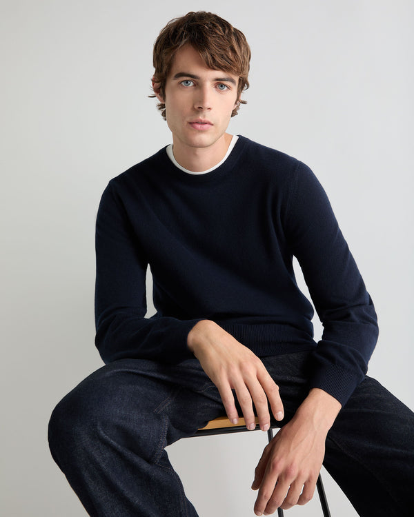 Men's Oxford Round Neck Cashmere Jumper  5