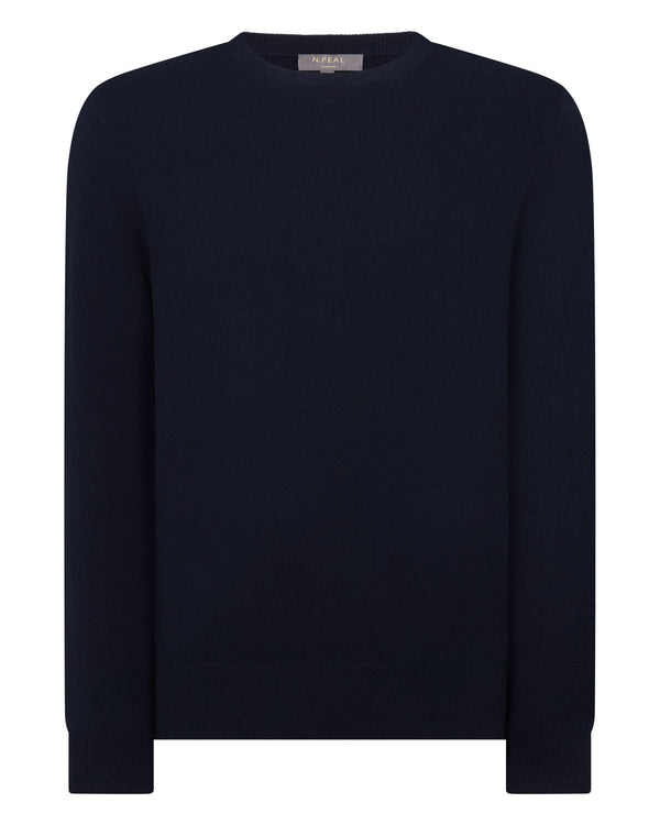 Men's Oxford Round Neck Cashmere Jumper  2