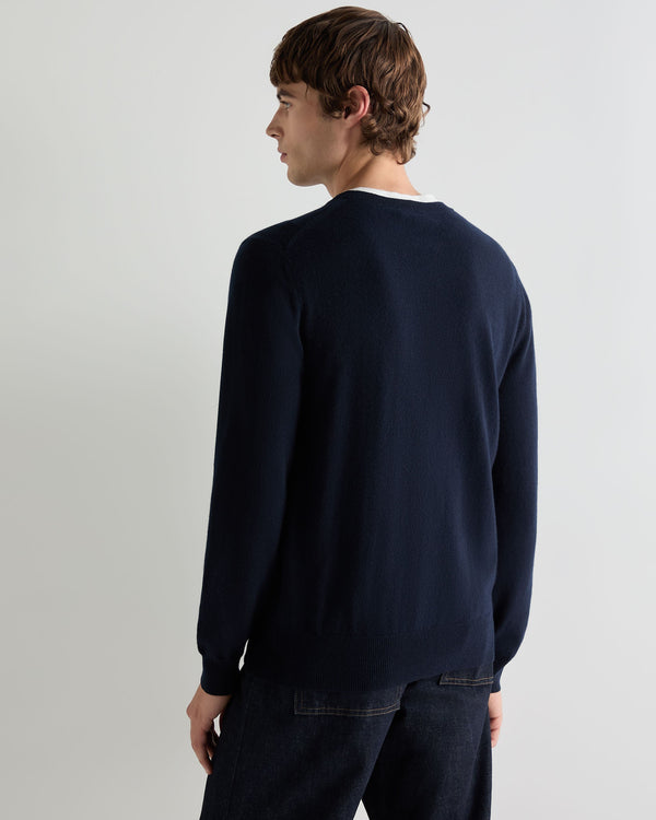 Men's Oxford Round Neck Cashmere Jumper  4
