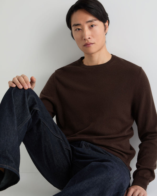 Men's Oxford Round Neck Cashmere Jumper 1