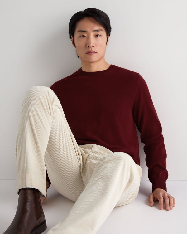 Men's Oxford Round Neck Cashmere Jumper 5