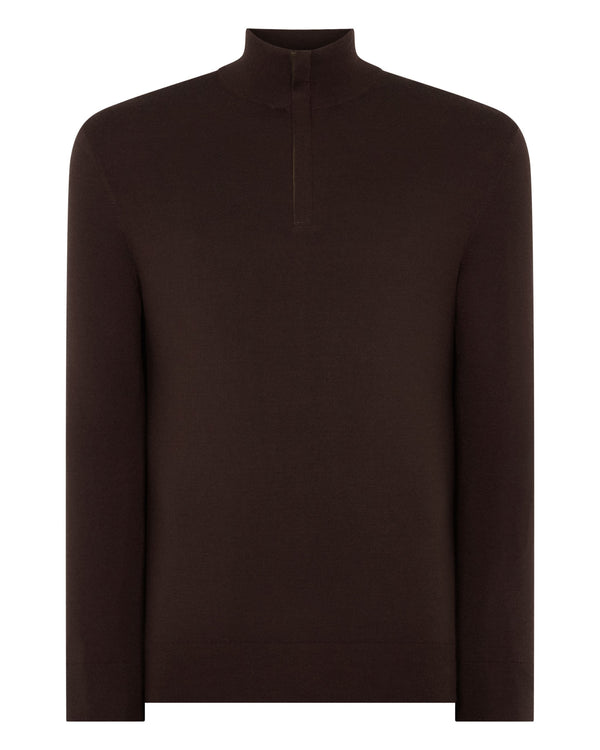 Men's Regent Fine Gauge Cashmere Half Zip Jumper 2