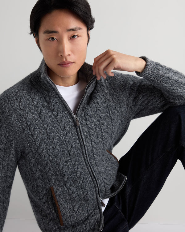 Men's Richmond Cable Cashmere Cardigan 5