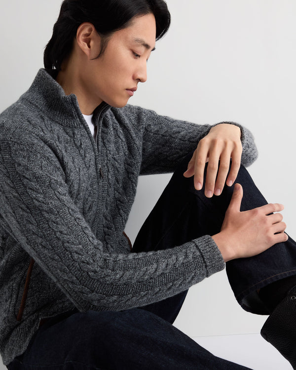 Men's Richmond Cable Cashmere Cardigan 6