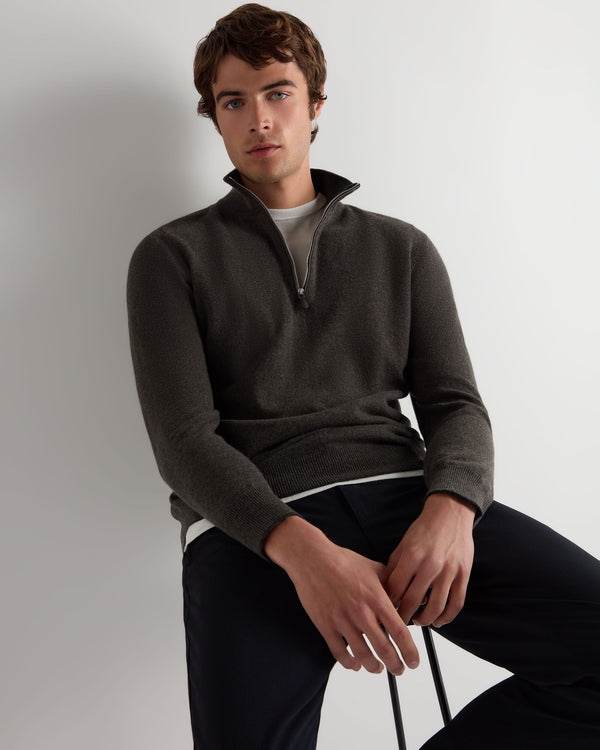 Men's Carnaby Half Zip Cashmere Jumper  1