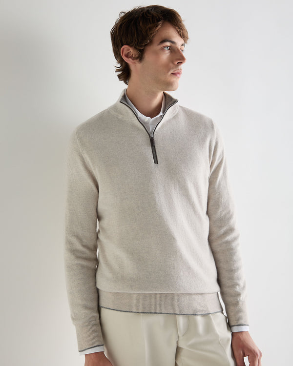 Men's Carnaby Half Zip Cashmere Jumper  1