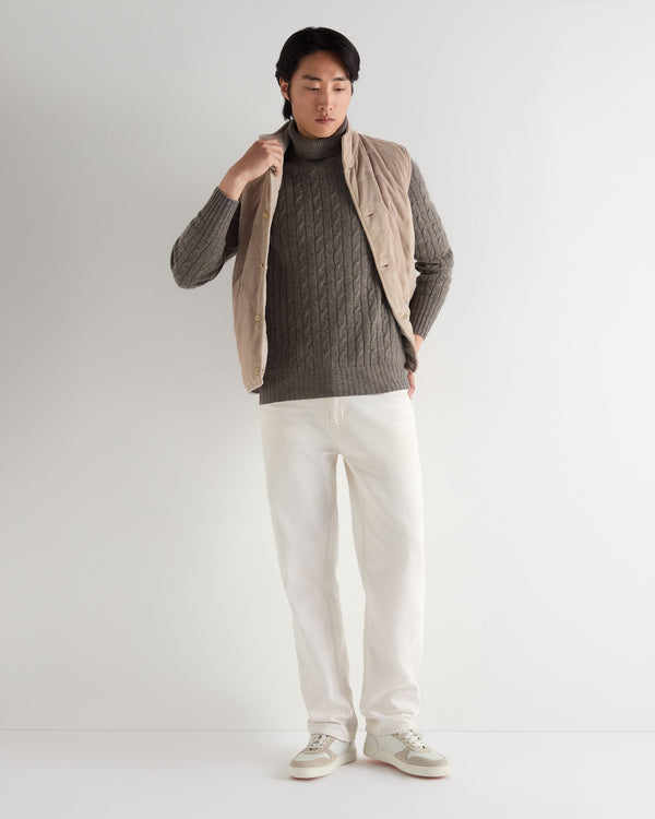 Men's Berwick Cable Roll Neck Cashmere Jumper 3